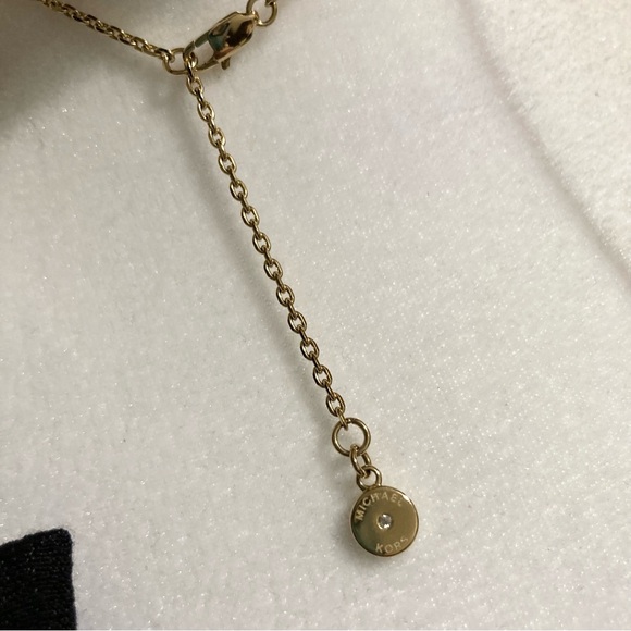 Michael Kors Tortoise Shell Gold Large Statement Necklace - Picture 4 of 7